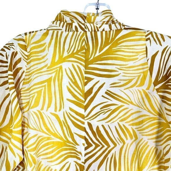 NEW Summum Woman Amsterdam Wrap Cotton Blouse Top EUR 40/ US 8 Palm Leaves Print - Picture 4 of 14